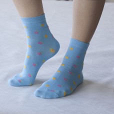 Женские носки с цветочным рисунком на паголенке и следе L-L005